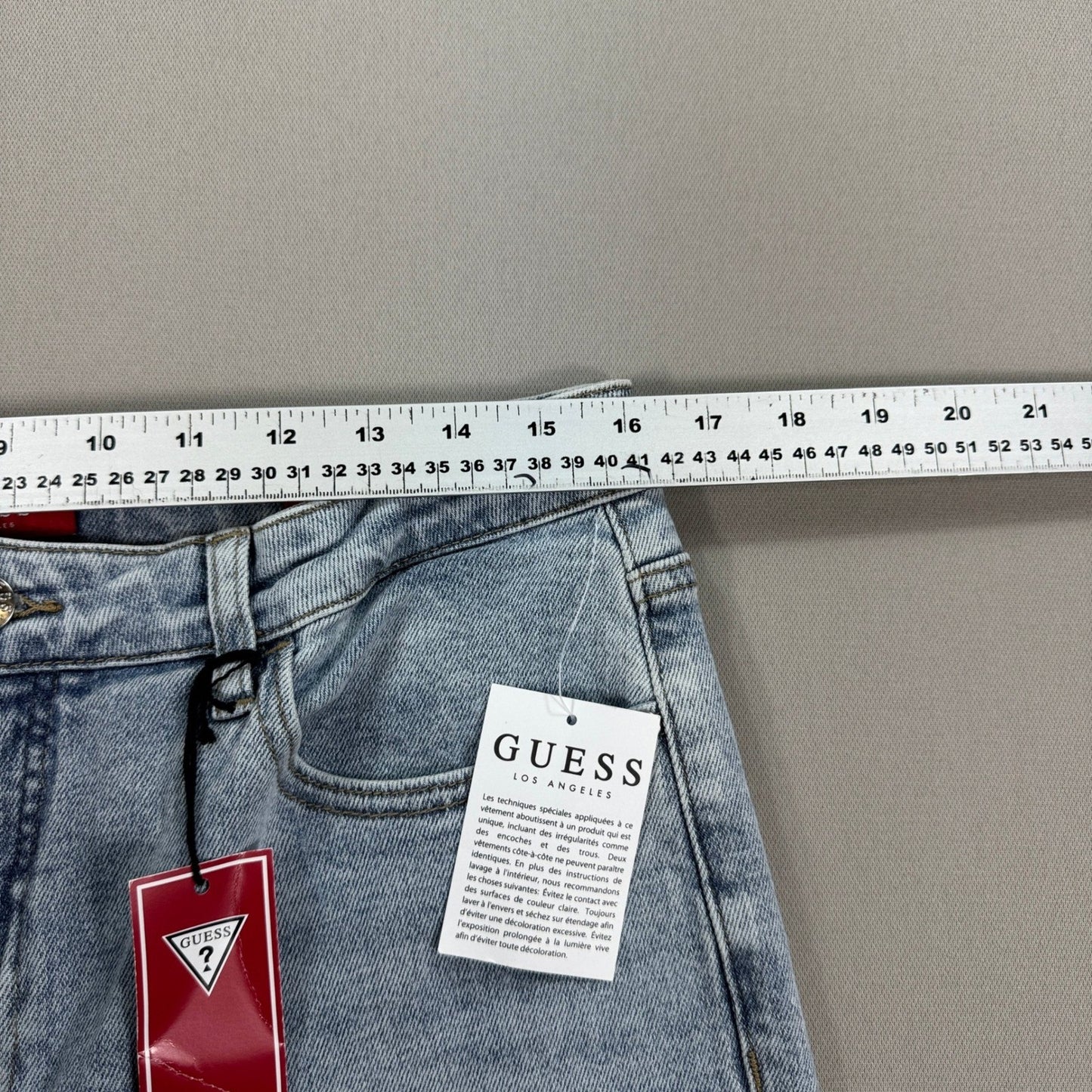 New Guess Los Angeles Jeans High Rise Straight Leg mens 32x28 Denim Baggy
