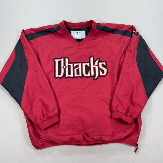 VTG Arizona Diamondbacks MLB Jacket Genuine Merchandise mens Large Red Pullover