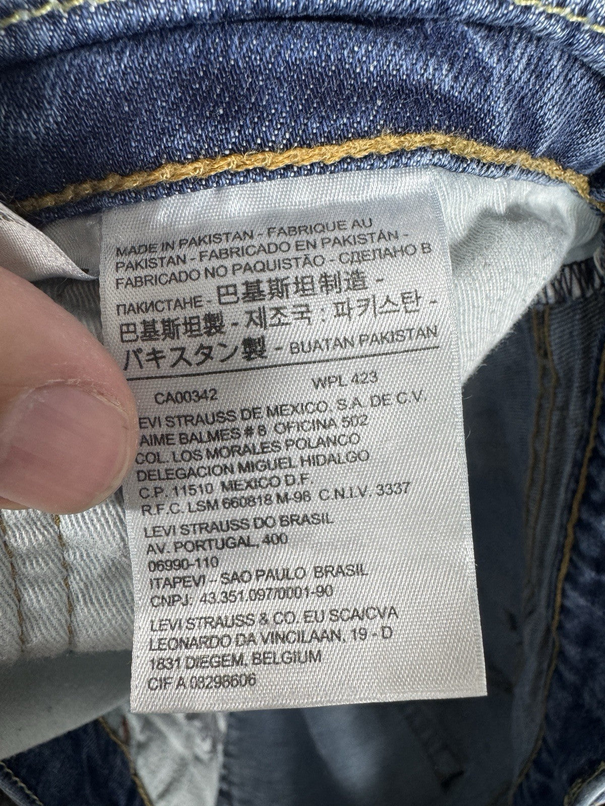 Levi Strauss 505 Straight Leg Loose Blue Jeans Mens 38x30