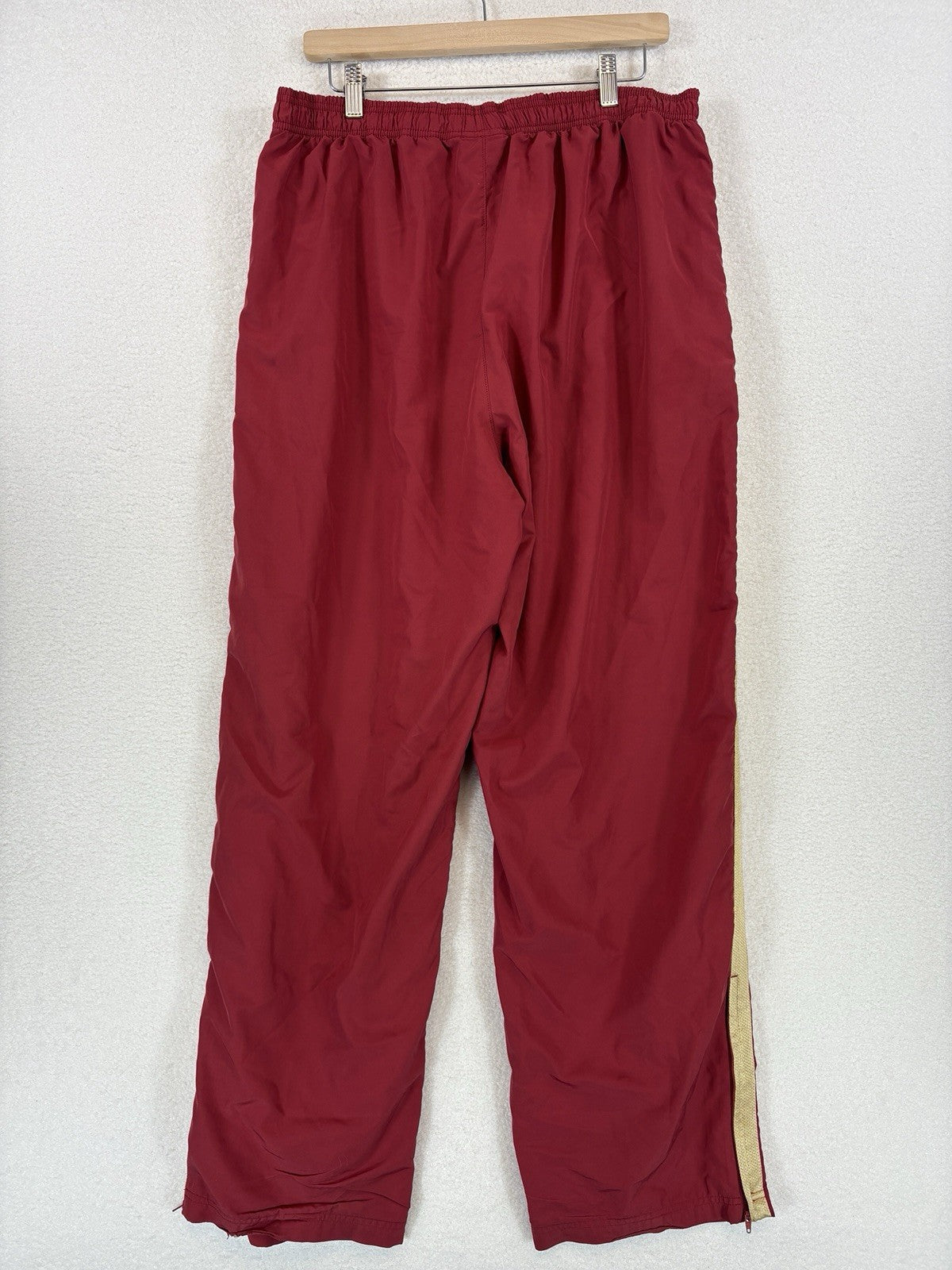 Vintage Reebok  Mesh Lined  Track Pants Mens XL Red Gold Stripe Sports