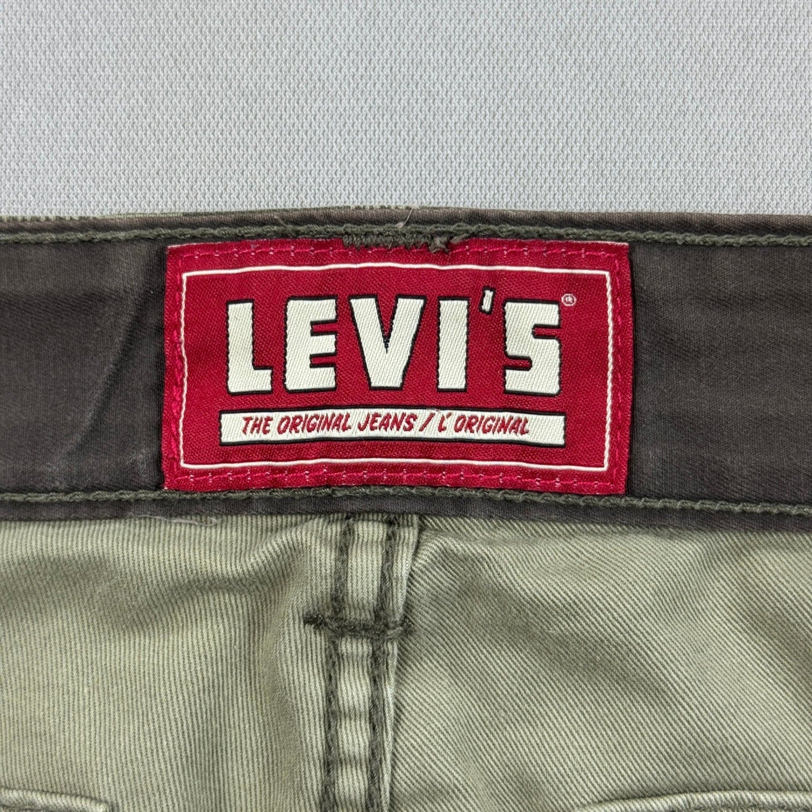 Levi's Originals Cargo Shorts Men's Size 38 Camo Green Red Tab Workwear Baggy