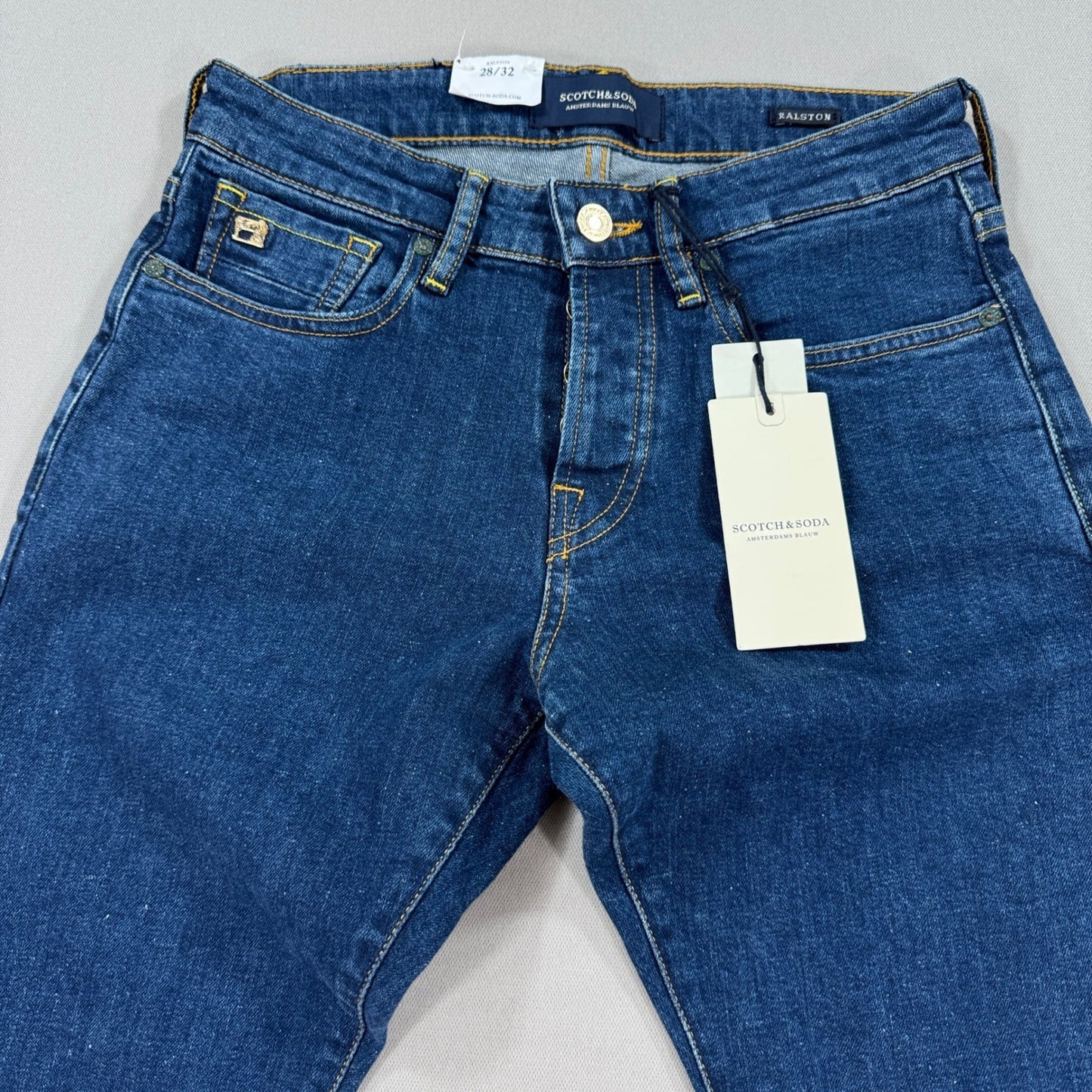 New Scotch & Soda Ralston With Tag Jeans mens 28x32 Dark Wash Indigo Denim