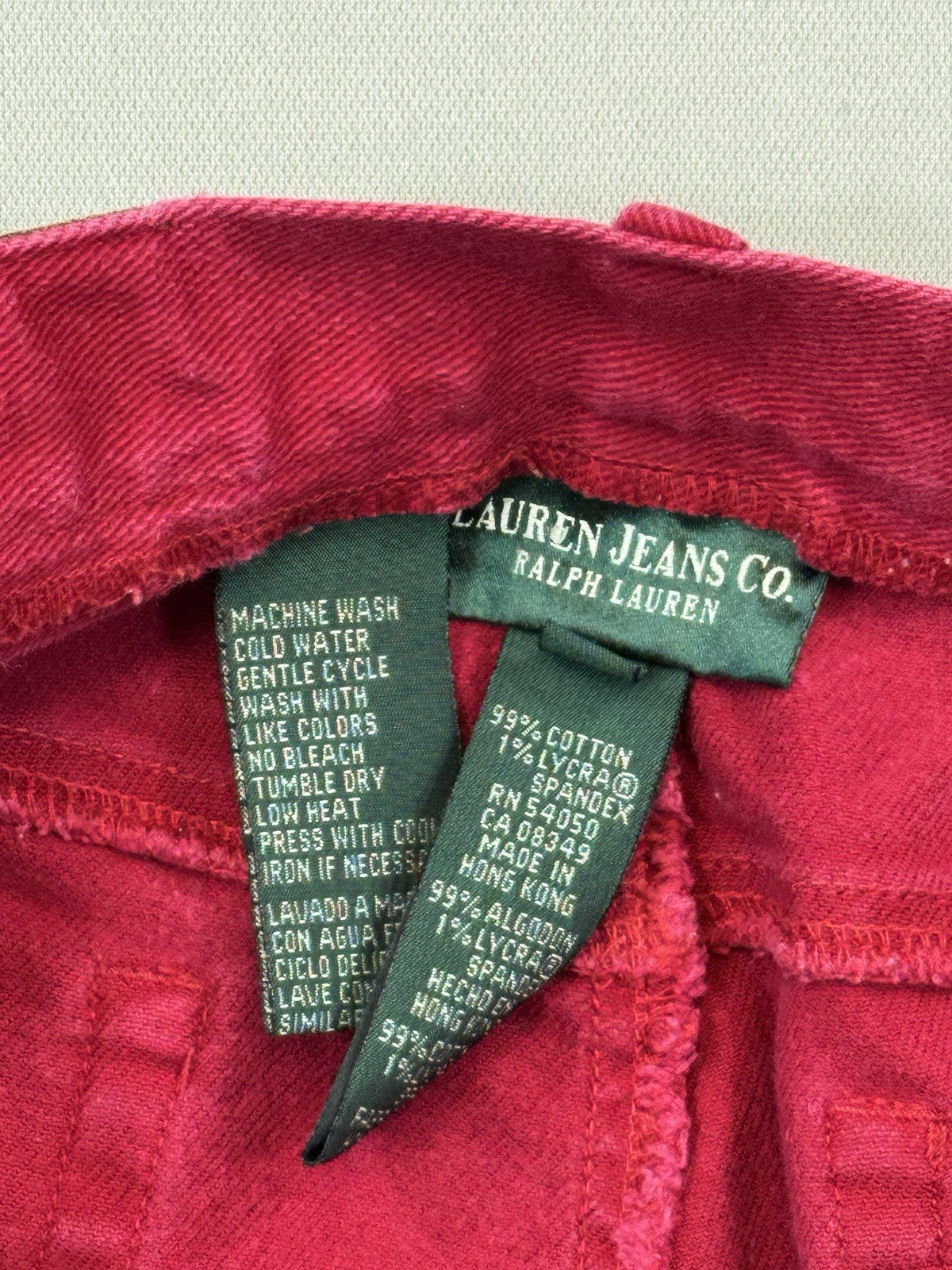 Ralph Lauren Lauren Jeans Co Womens Size 6 Red Straight Leg Jeans Modern Fit