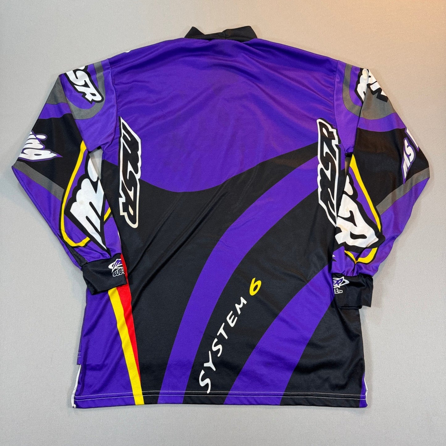Vintage MSR Racing System 6 Jersey mens Small Purple Graphic Motocross Shirt