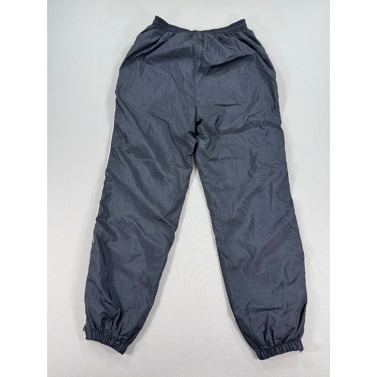 Vintage 90s Adidas Track Pants Mens L Black Elastic Waist Windbreaker Trefoil