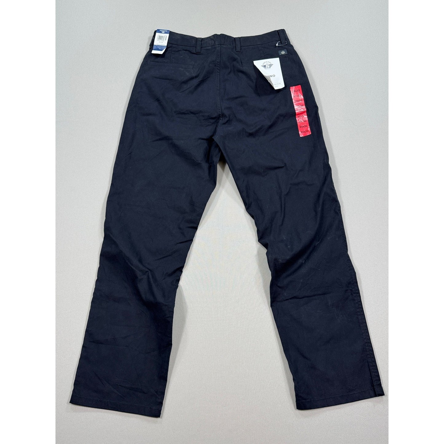 NWT Dockers mens Chino Pants Straight Fit 34x32 Black Casual - Read Description