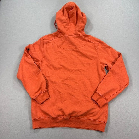 Stone Island Hoodie Pullover mens XL Orange Sweatshirt Fleece Cotton Drawstring