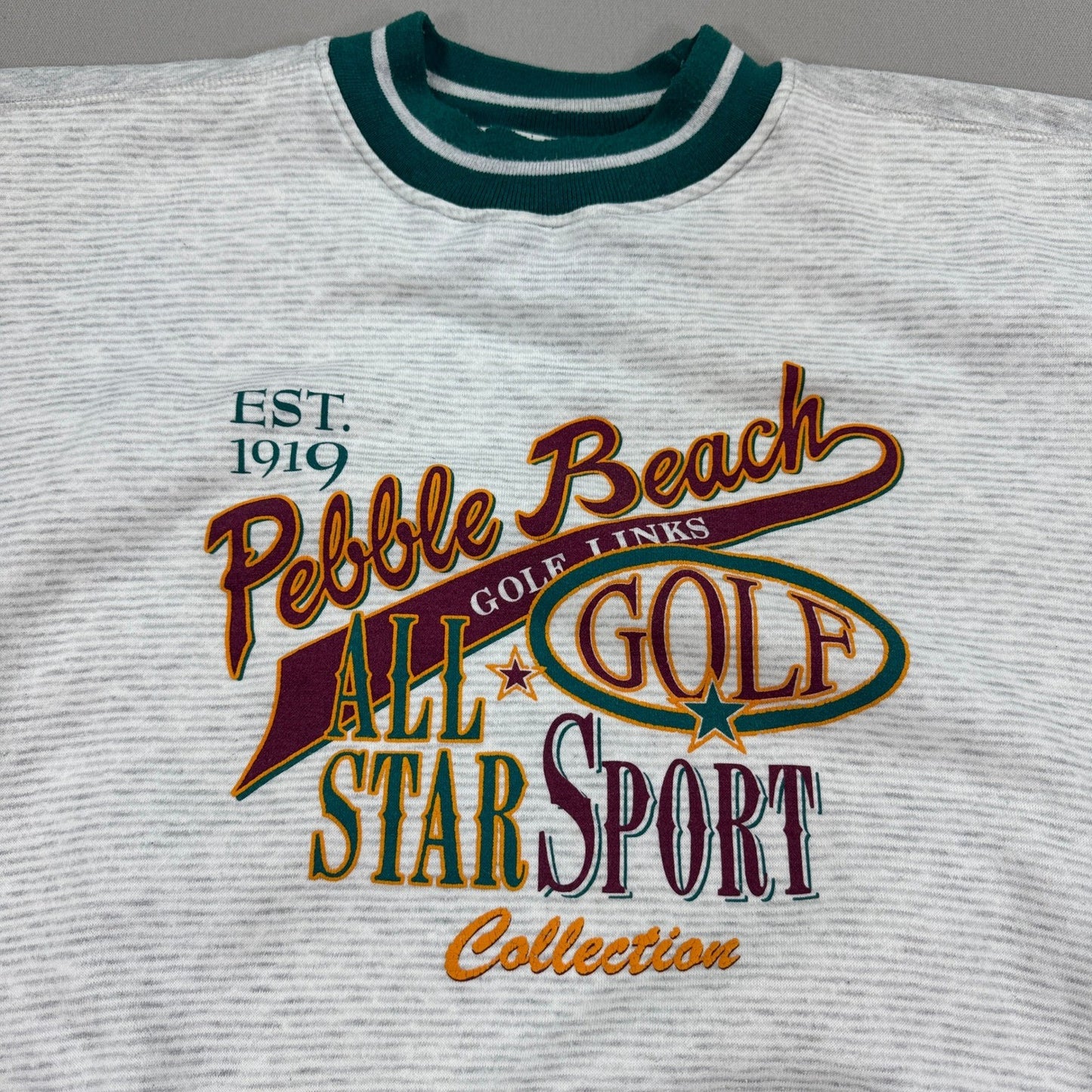 Vintage 90s Gear For Sports Sweater Pebble Beach Golf mens Large Pullover