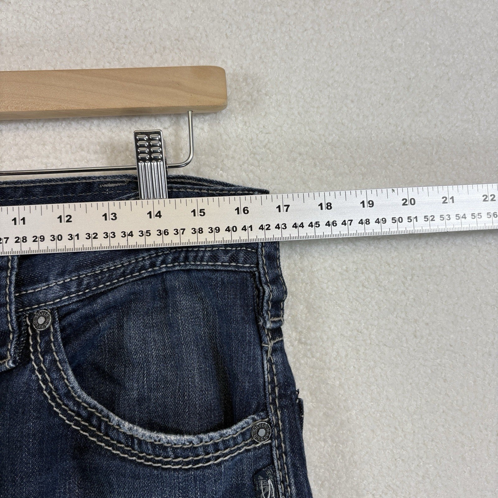 Silver Jeans Zac Blue Denim Relaxed Fit Mens 32x30  Straight Leg Dark Wash