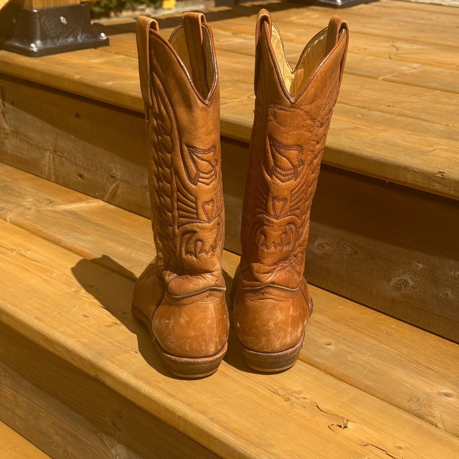 Vintage Sendra Boots Leather Cowboy Western Boots Womens Size 4 Made in Spain