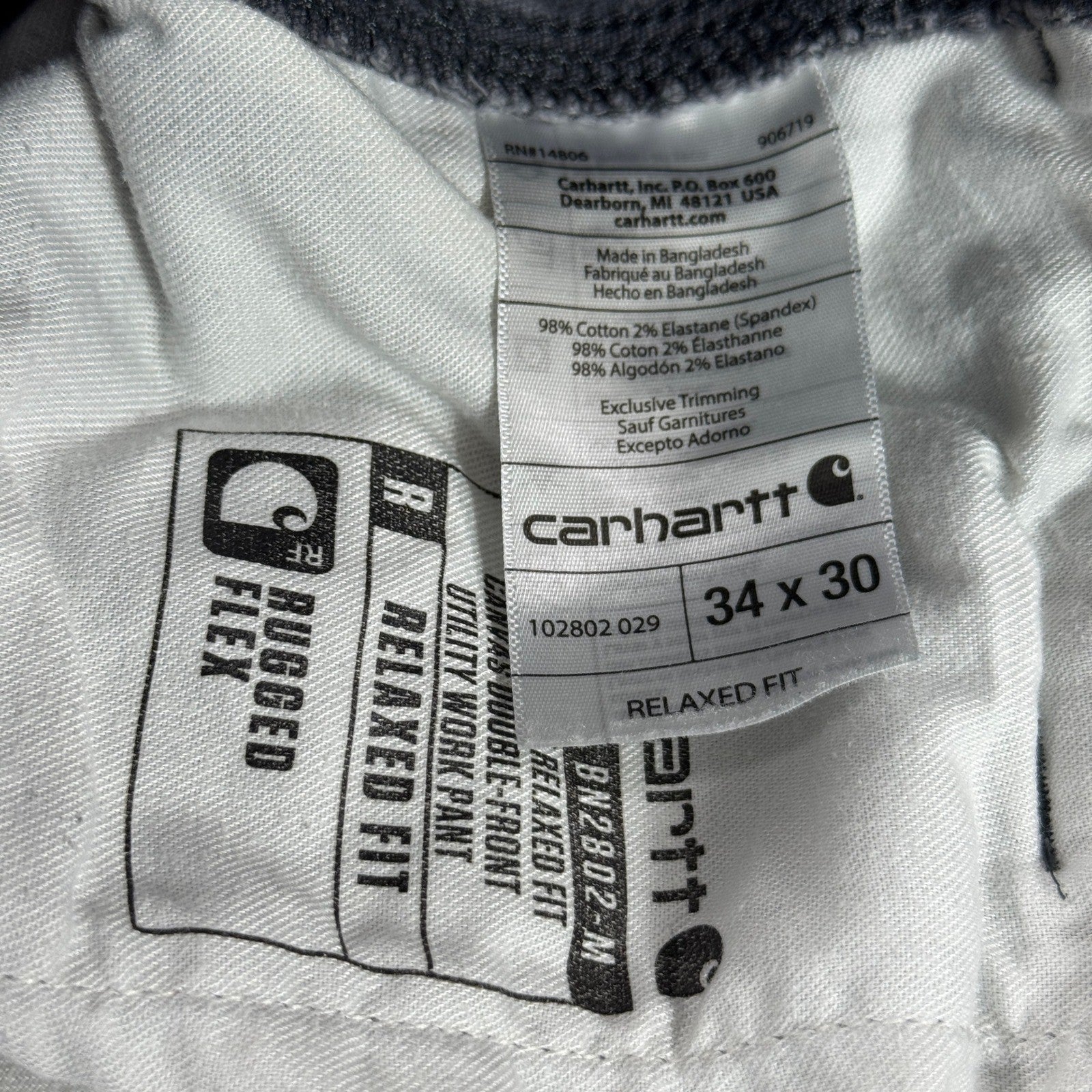 Carhartt Carpenter Pants Double Knee Men's Gray Rugged FlexRelaxed Fit