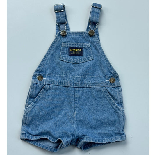 Vintage OshKosh B'gosh Bubble Vestbak Romper Baby Girl's Size 24M Denim