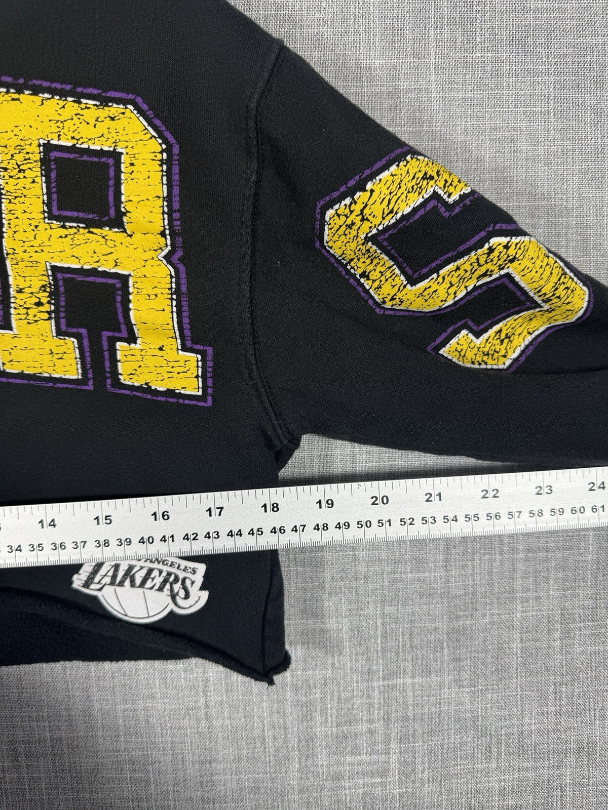 NBA Lakers Y2K Crop Top Hoodie Womens Small Black