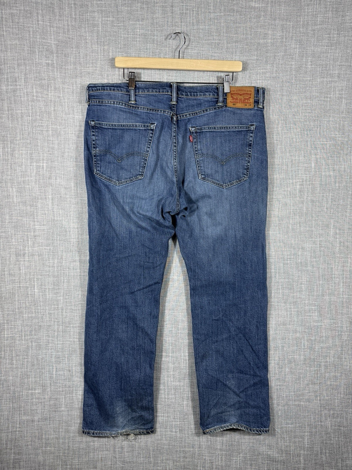 Levi Strauss 505 Straight Leg Loose Blue Jeans Mens 38x30