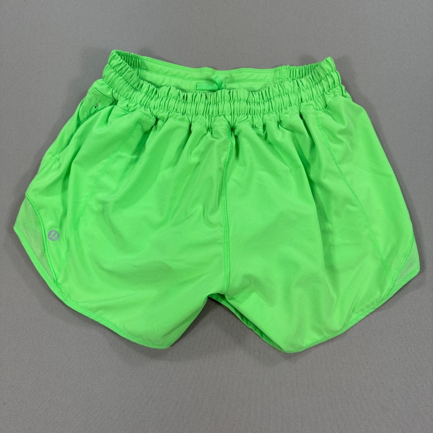 Lululemon Hotty Hot Shorts High Rise 4" Lined Womens Size 6 Neon Green