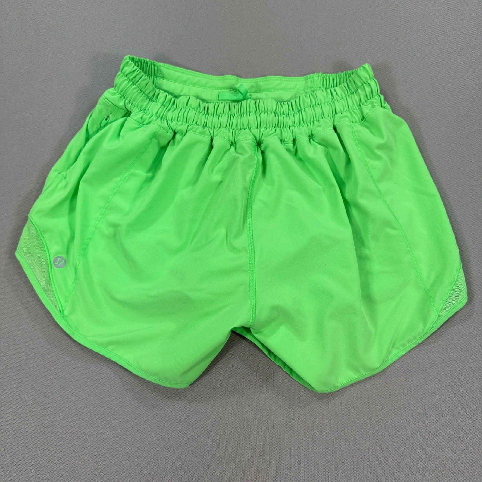 Lululemon Hotty Hot Shorts High Rise 4" Lined Womens Size 6 Neon Green