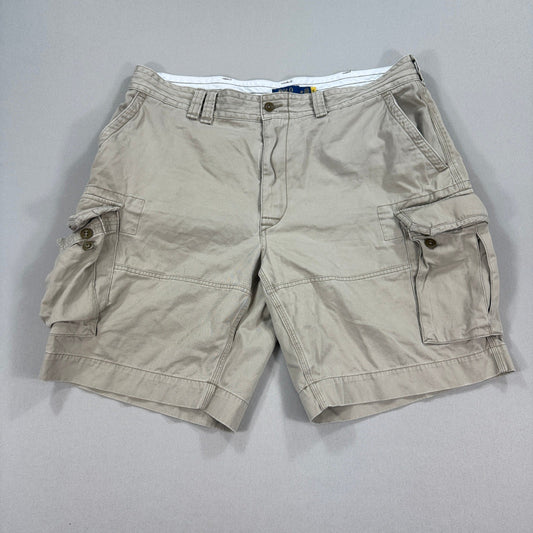 Polo Ralph Lauren Cargo Shorts Classic Chino 100% Cotton mens Size 40 Beige