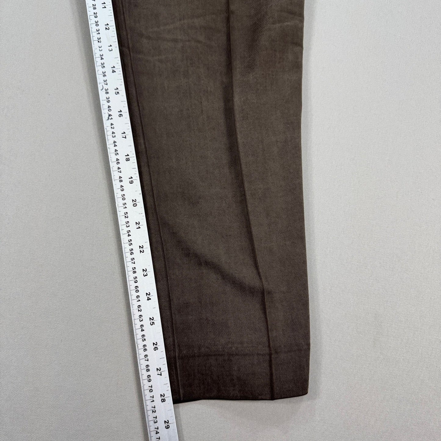 Vintage Tommy Bahama Dress Pants mens 30x34 Brown 100% Silk Pleated Front