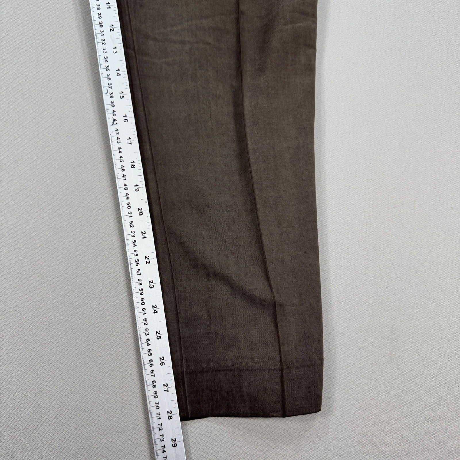 Vintage Tommy Bahama Dress Pants mens 30x34 Brown 100% Silk Pleated Front