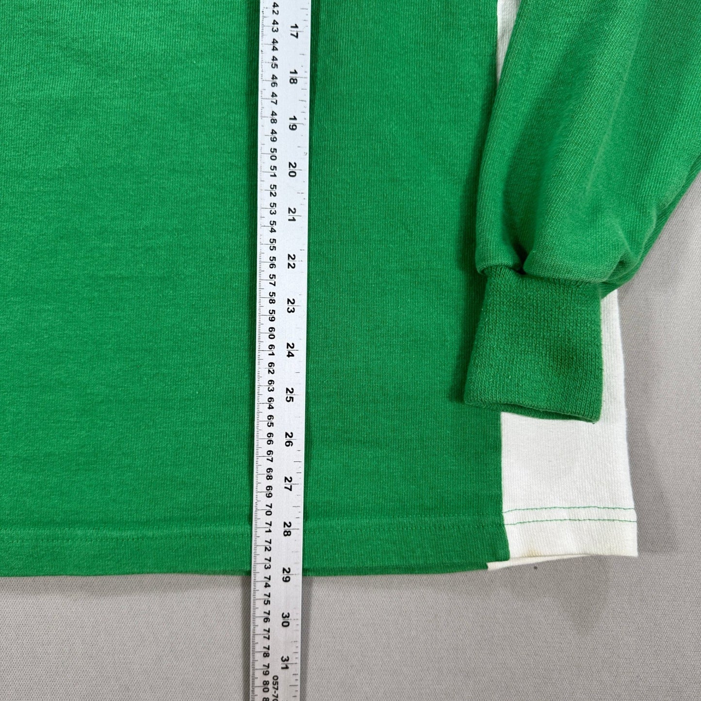 Vintage Barbarian World Rugby Wear Ireland Polo Shirt mens XL Green Long Sleeve