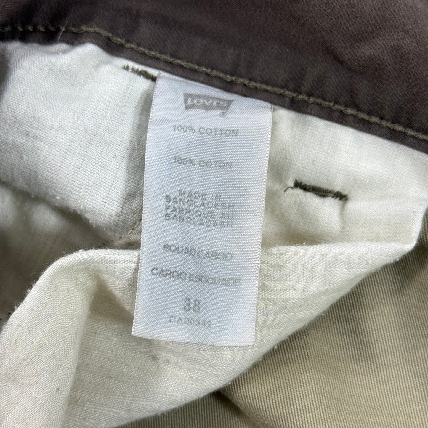 Levi's Originals Cargo Shorts Men's Size 38 Camo Green Red Tab Workwear Baggy