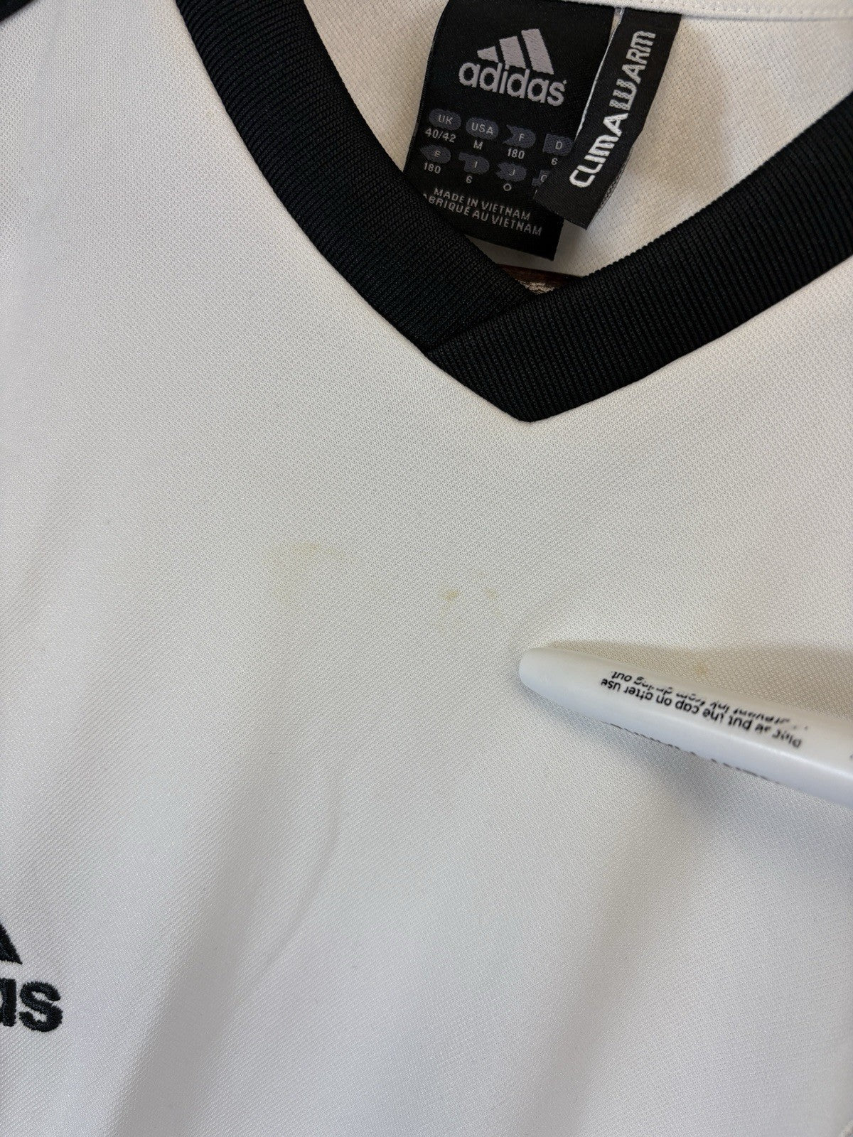 Vintage Adidas Climawarm Team Legia Warsaw Football Sweatshirt White Mens Medium