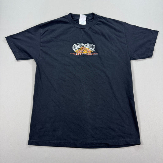 Vintage Orange County Choppers Flames T-Shirt mens Large Black Motorcycle Y2K