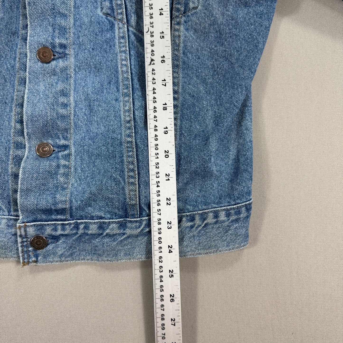 Vintage Levi's 75505-0212 Denim Jacket mens Sz 40 Blue Orange Tab Canada Made