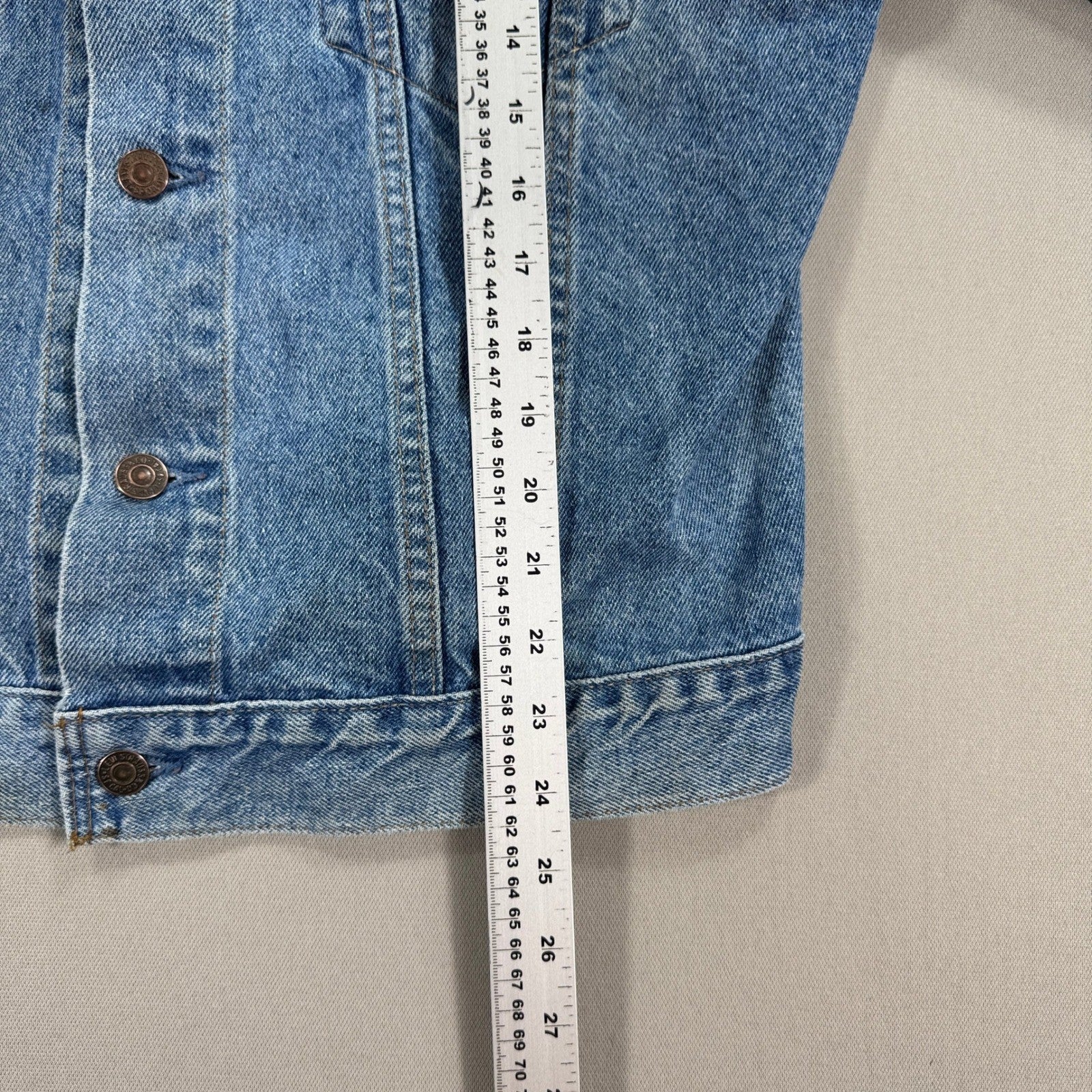 Vintage Levi's 75505-0212 Denim Jacket mens Sz 40 Blue Orange Tab Canada Made