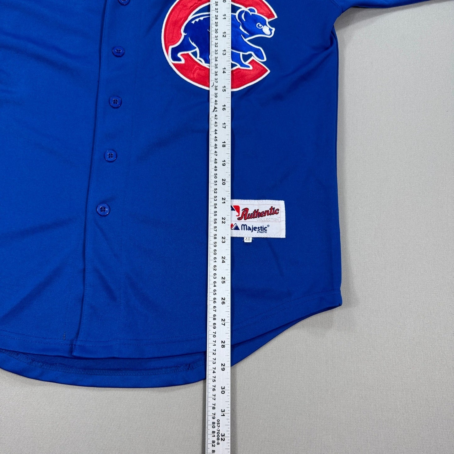 Kris Bryant #17 Chicago Cubs Jersey Majestic Cool Base MLB Baseball Size 48 Blue