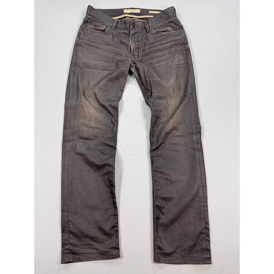 GUESS Jeans Lincoln Slim Straight mens Size 34 Brown Distressed Straight Leg