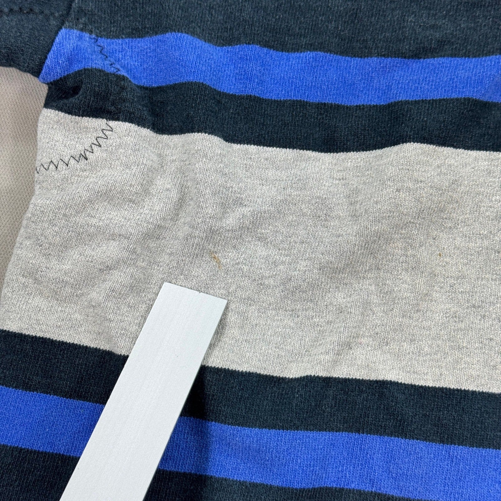 Vintage Barbarian Rugby Wear Polo Shirt Mens XS Blue White Stripe Made In Canada