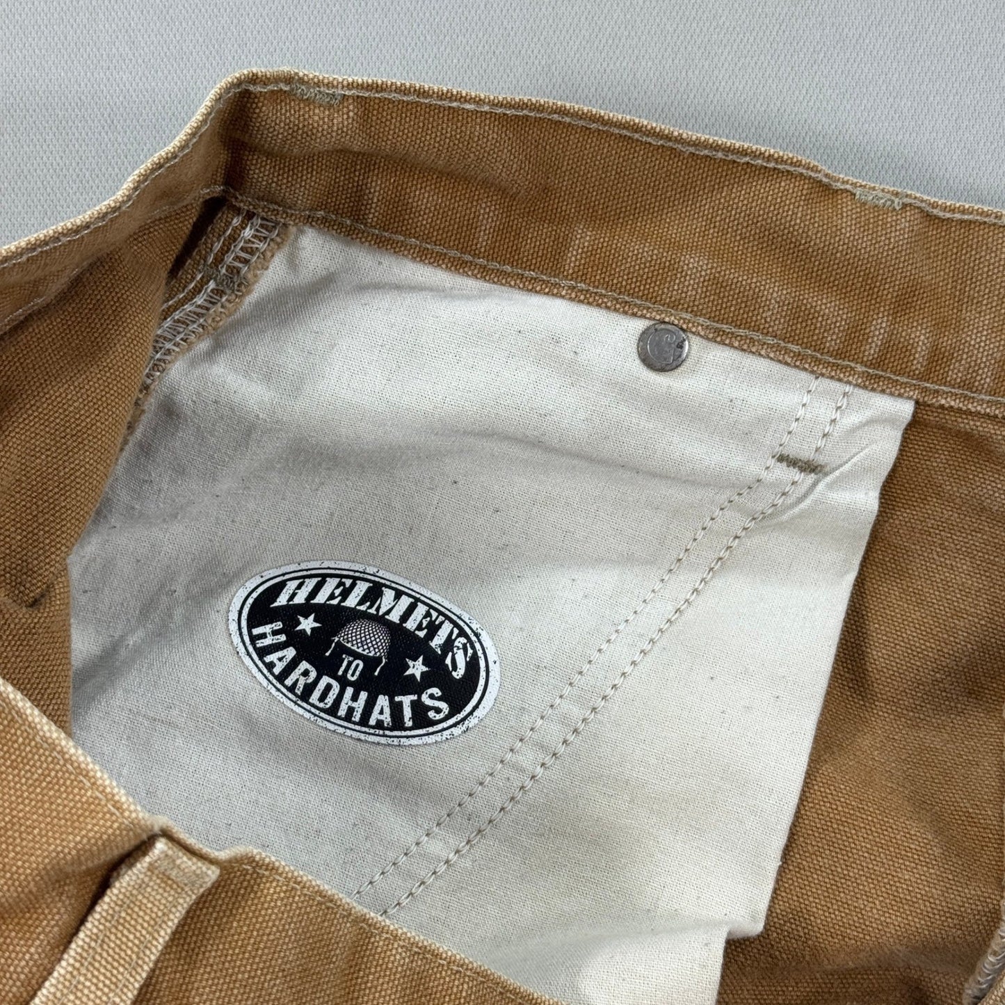 VTG Carhartt Double Knee Pants Helmets To Hardhats Mens 32x30 Brown B01-BRN