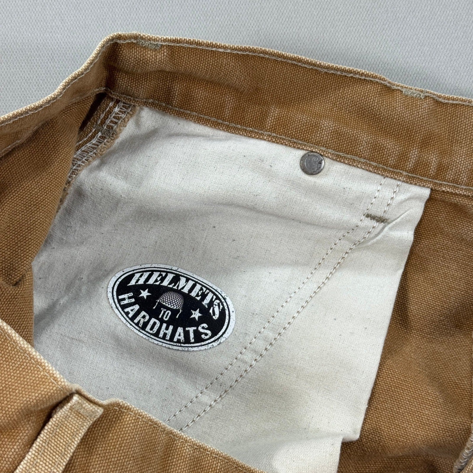 VTG Carhartt Double Knee Pants Helmets To Hardhats Mens 32x30 Brown B01-BRN
