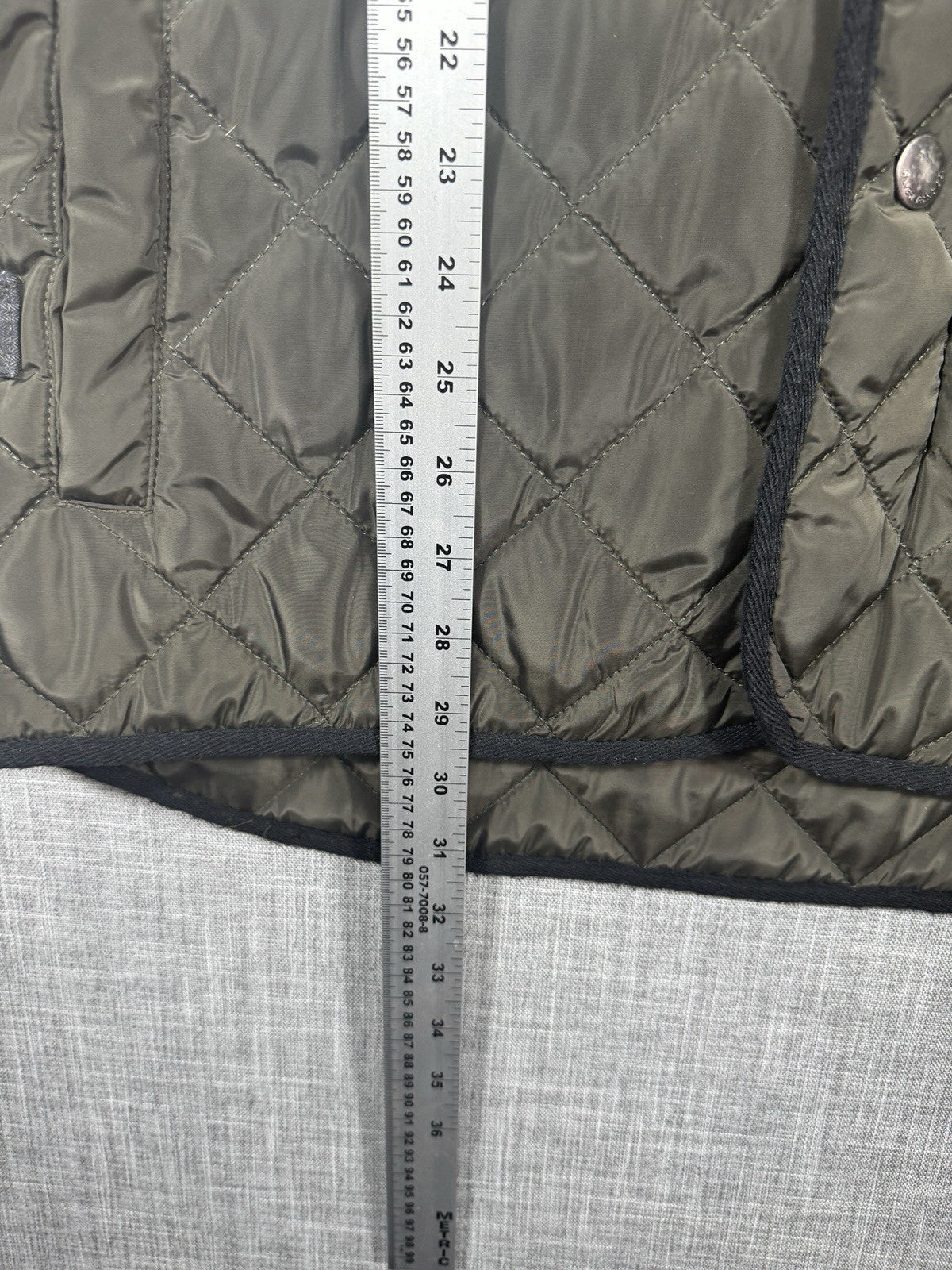 Silver jeans mens Jacket Coat Quilted Elbow Patches Olive Green Rare Size M