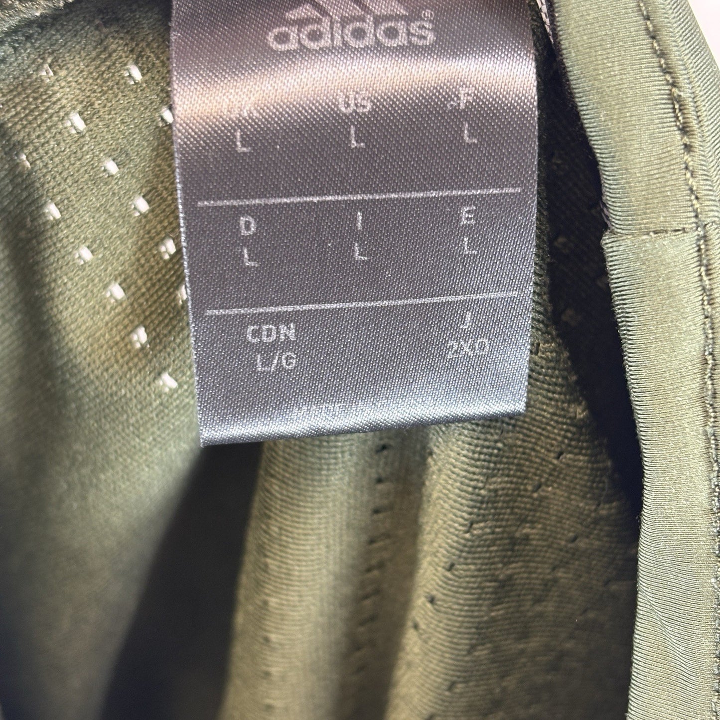 Adidas AC Milan Training Top mens Large Army Green Fly Emirates Soccer Jersey