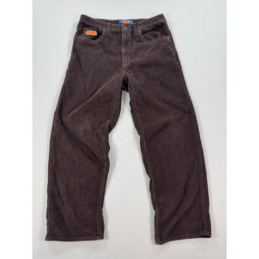 Empyre Corduroy Pants mens 34x28 Brown Relaxed Fit Skater Y2K Baggy Loose Fit