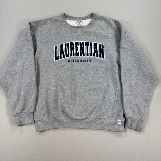 Vintage Laurentian University Pullover mens Large Sweatshirt Russell Athletic