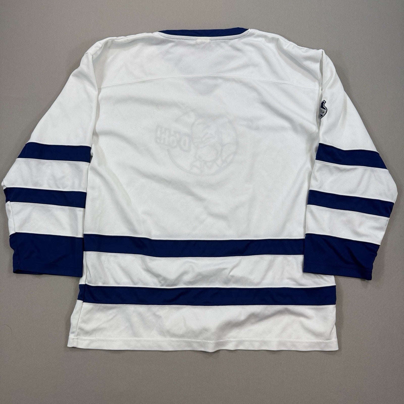 Vintage The Simpsons Hockey Jersey mens XL White The Home Game Pullover Cartoon