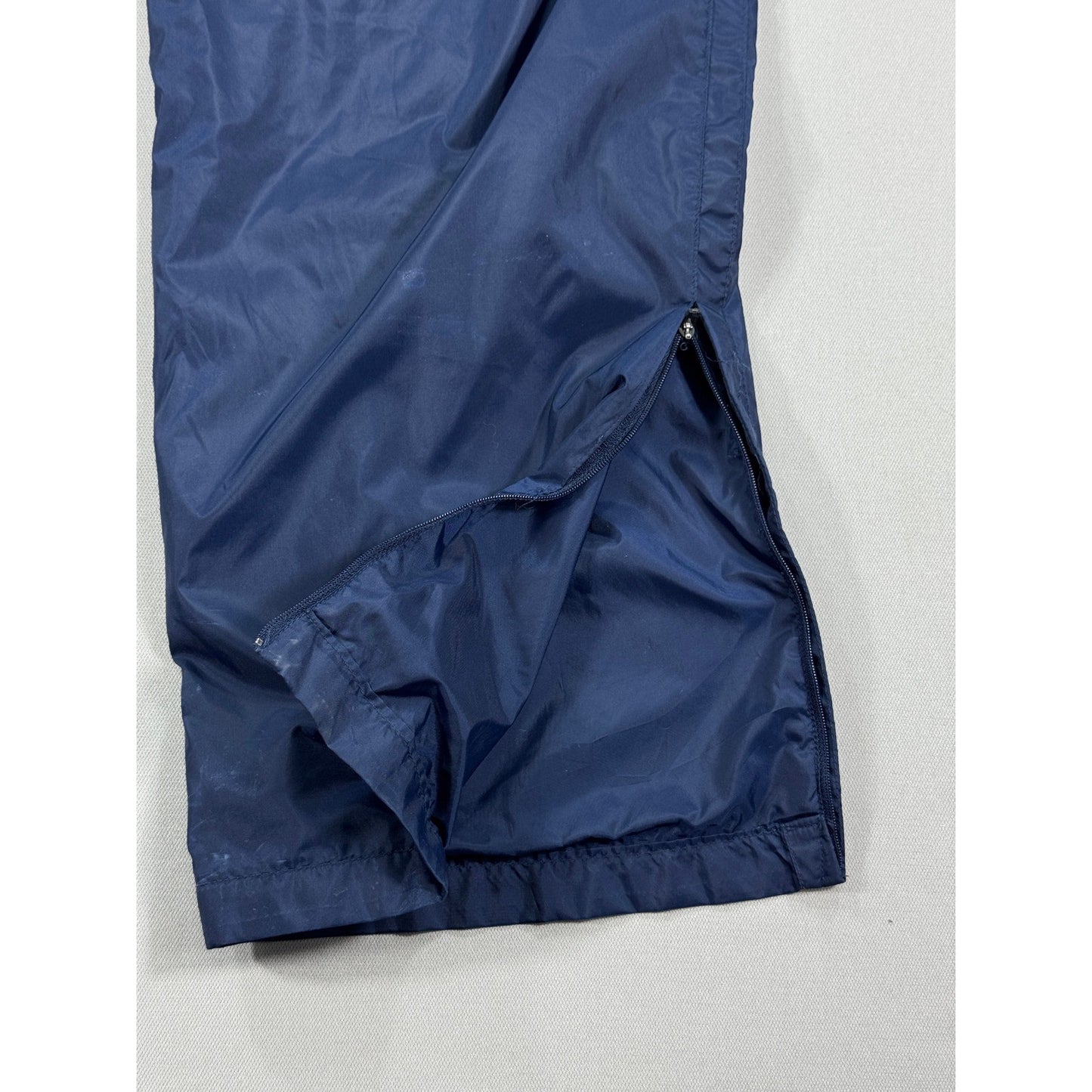 Vintage Nike Track Pants mens Large Navy Blue Windbreaker Ankle Zipped Athletic