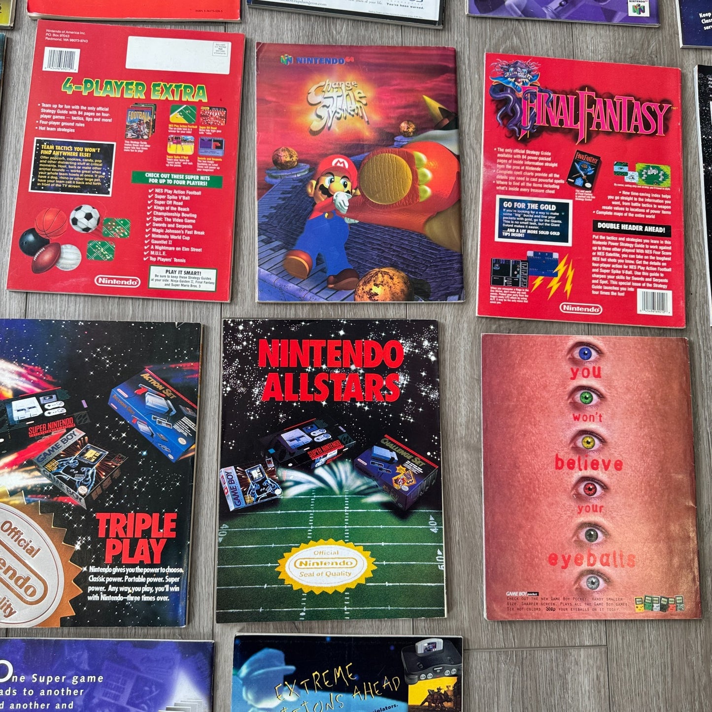 Lot of 18 Nintendo power Magazines & 1 Playstation Magazine Read Description