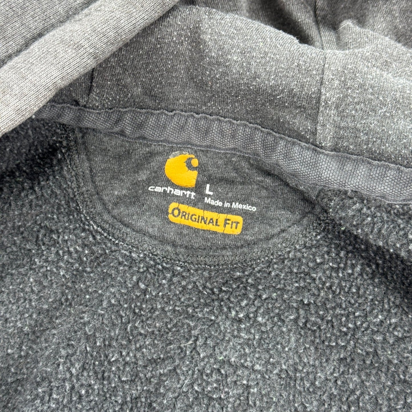 Carhartt Essentials Hoodie Sweatshirt Men's Large Gray Loose Fit Zip Up Oversize