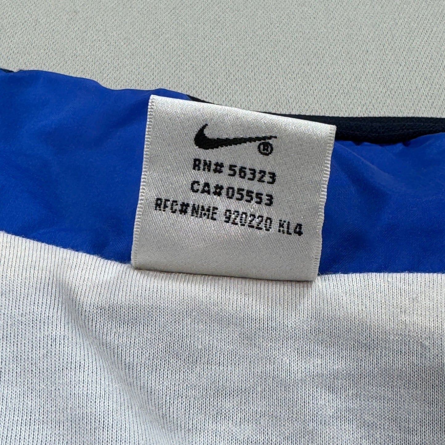 VTG 90s Nike Windbreaker Jacket Mens XL Royal Blue Full Zip Spell Out Swoosh