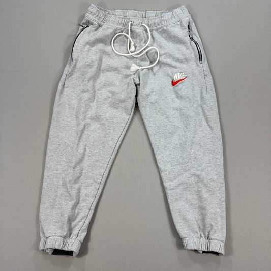 Nike Retro Logo French Terry Jogger Mens Medium DM5271-050 Gray Ankle/Pocket Zip