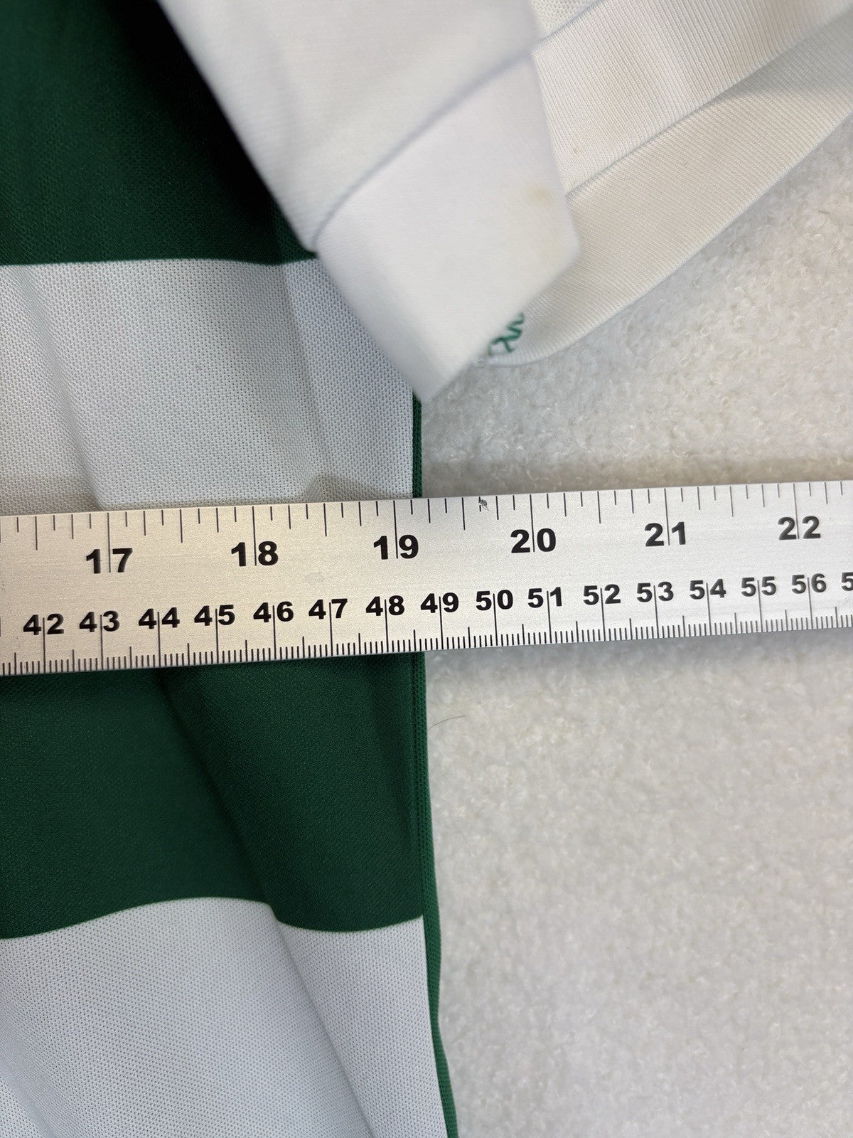 Puma Sporting Lisbon de Portugal 2013/14 White Green Stripes Jersey Mens Medium