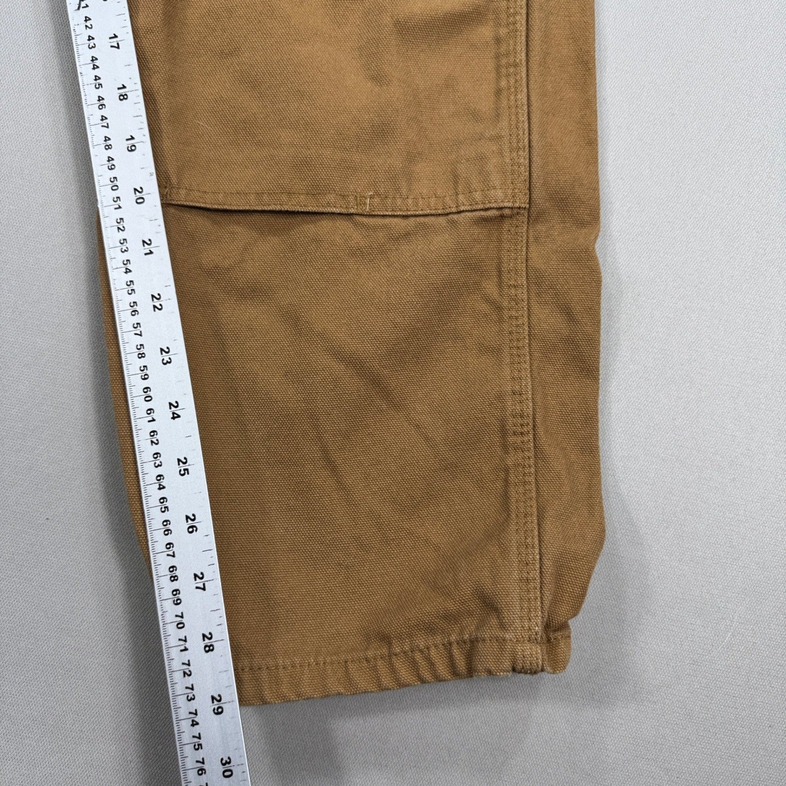 Dickies Double Knee Work Pants mens 32x28 Brown Canvas Carpenter Baggy Workwear