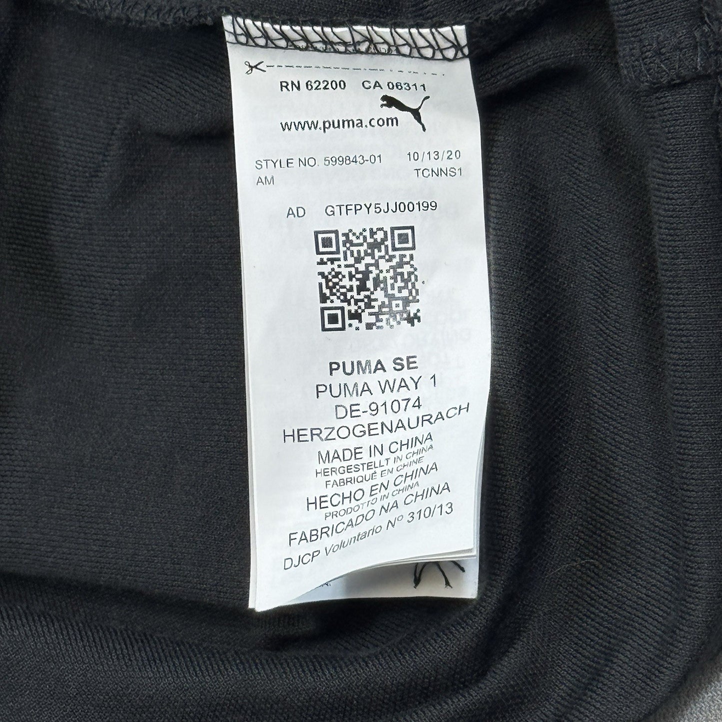 Puma Scuderia Ferrari Race Polo Shirt mens Medium Black Regular Fit Collared