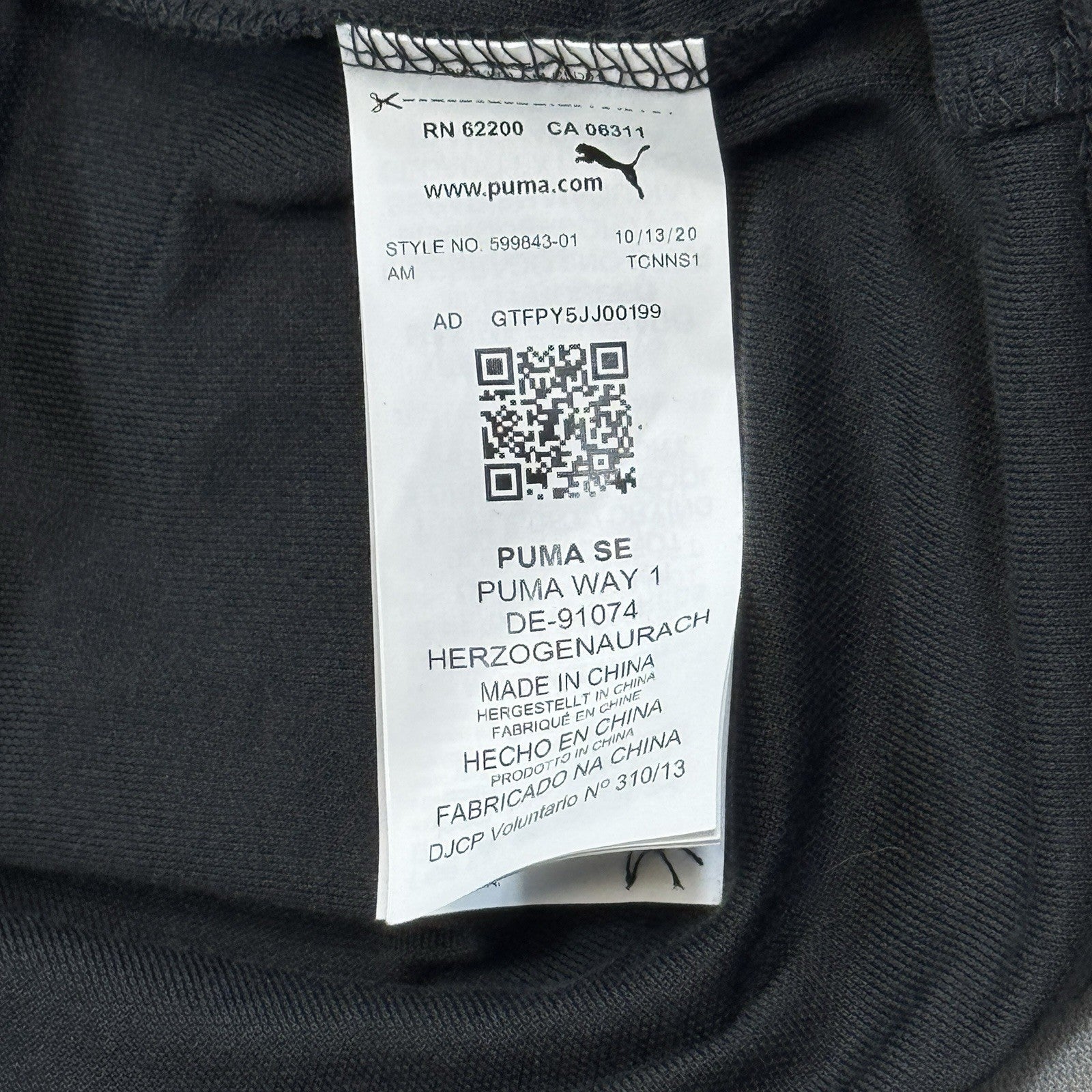 Puma Scuderia Ferrari Race Polo Shirt mens Medium Black Regular Fit Collared