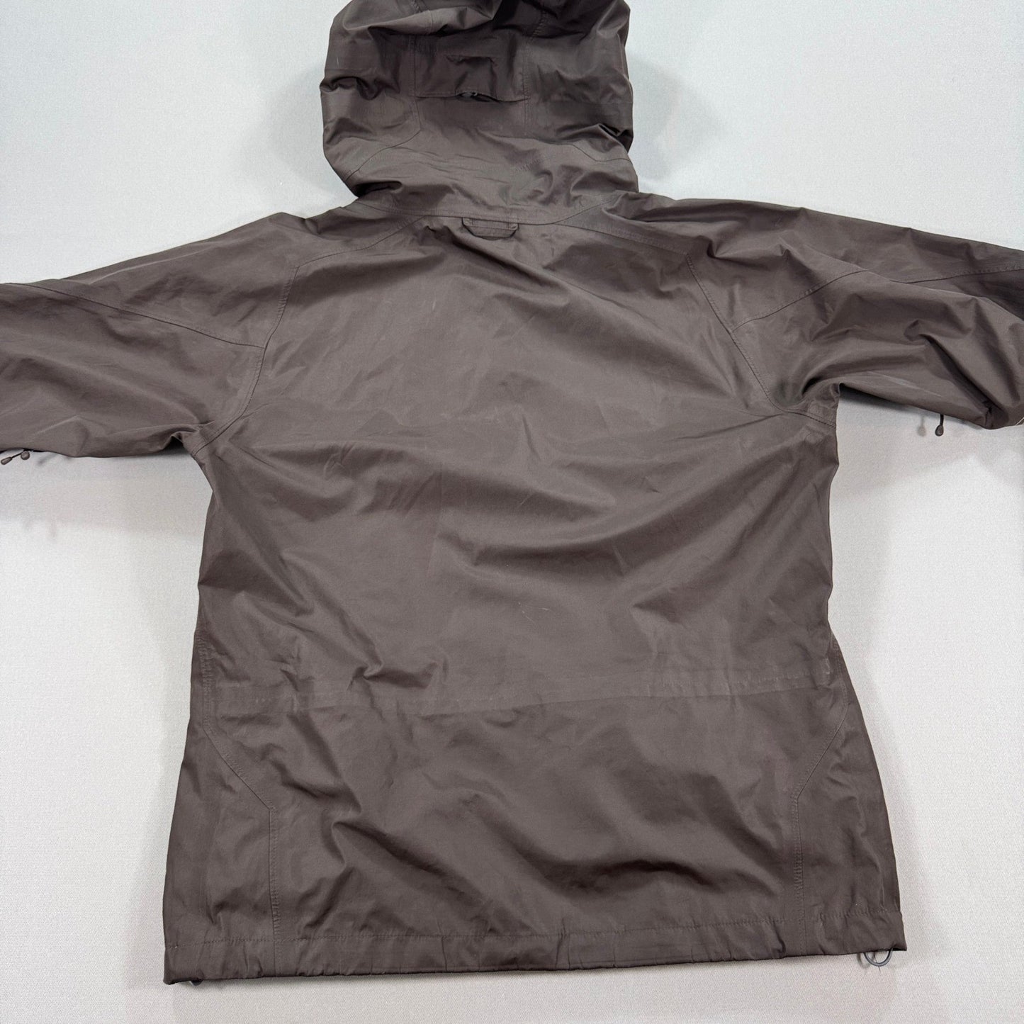 VTG Mountain Equipment Rain Jacket Womens Large Brown Full Zip Waterproof Hooded