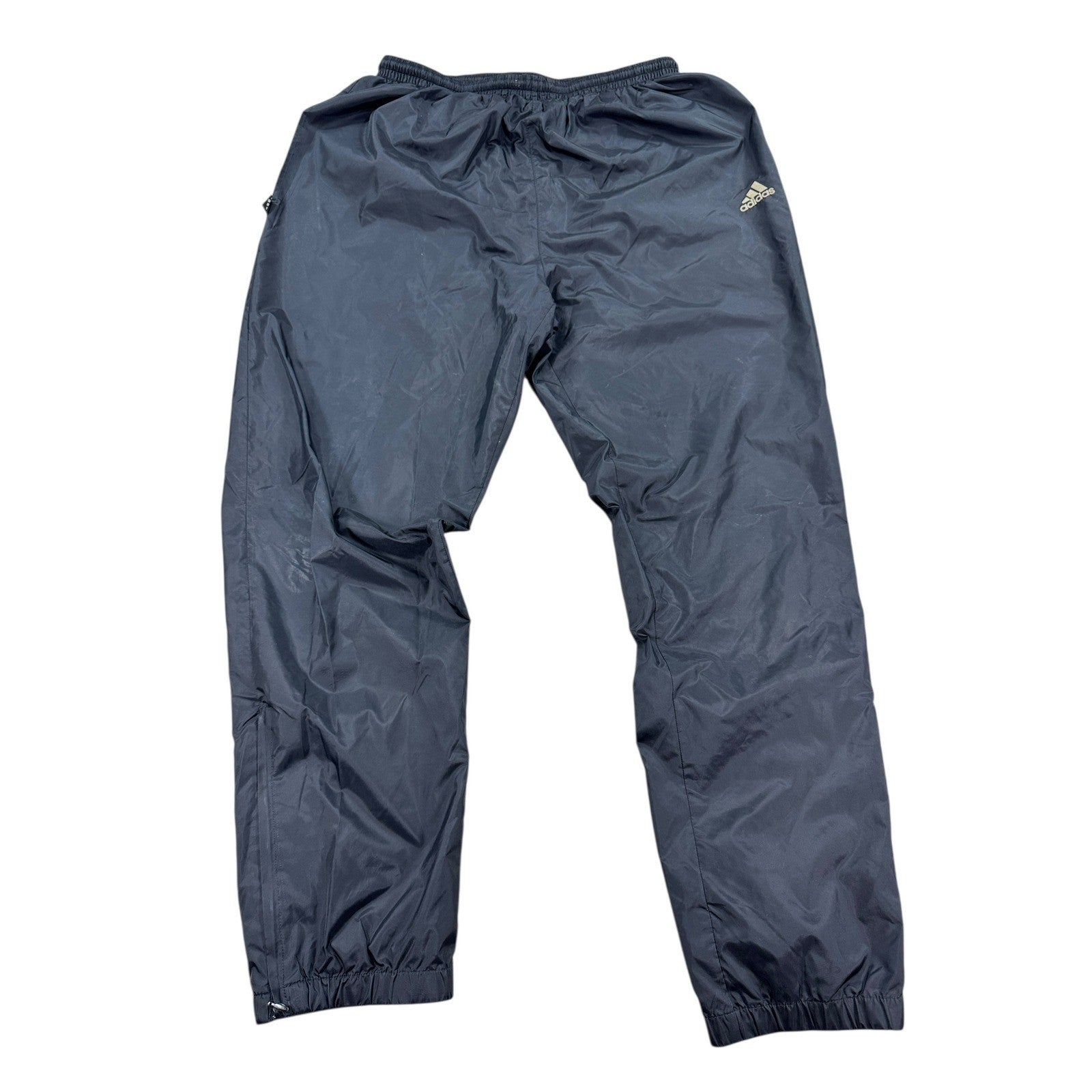 Vintage Adidas Track Pants Men's XL Black Zipped Ankle Windbreaker Y2K 2001